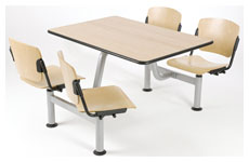 service data wood table and chairs unit h.75cm