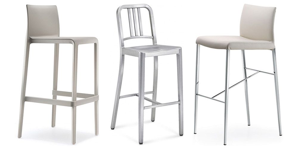 metal and polypropylene stools